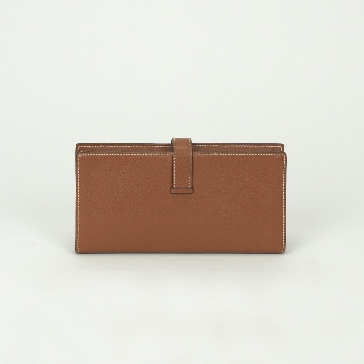 Hermes Bearn Souffle Wallet Epsom Gold Brown — view 2