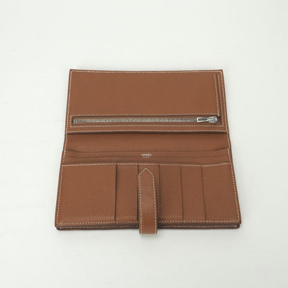 Hermes Bearn Souffle Wallet Epsom Gold Brown — view 7