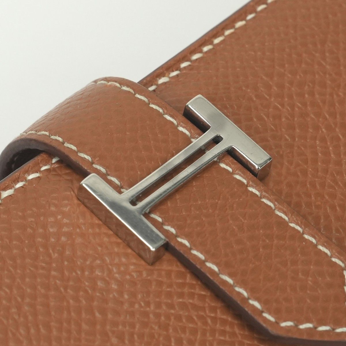 Hermes Bearn Souffle Wallet Epsom Gold Brown — view 5