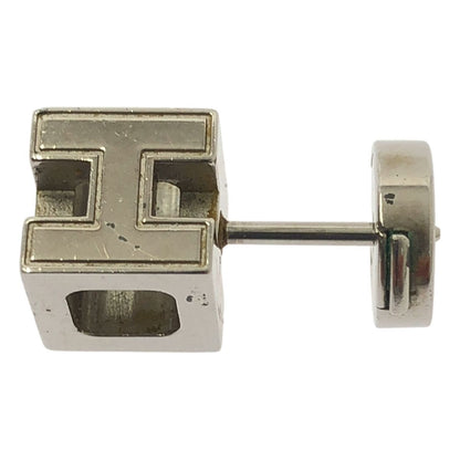 Hermes Cage Ash Cube Earrings Silver Off White — view 5