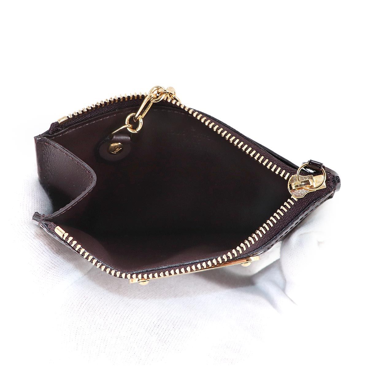 Louis Vuitton Monogram Vernis Pochette Cles NM Coin Case Leather Amarante — view 6