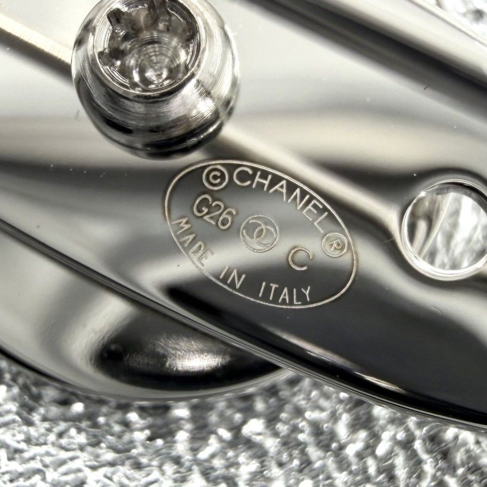Chanel Brooch Camellia Flower CC Logo Corsage Silver — view 4