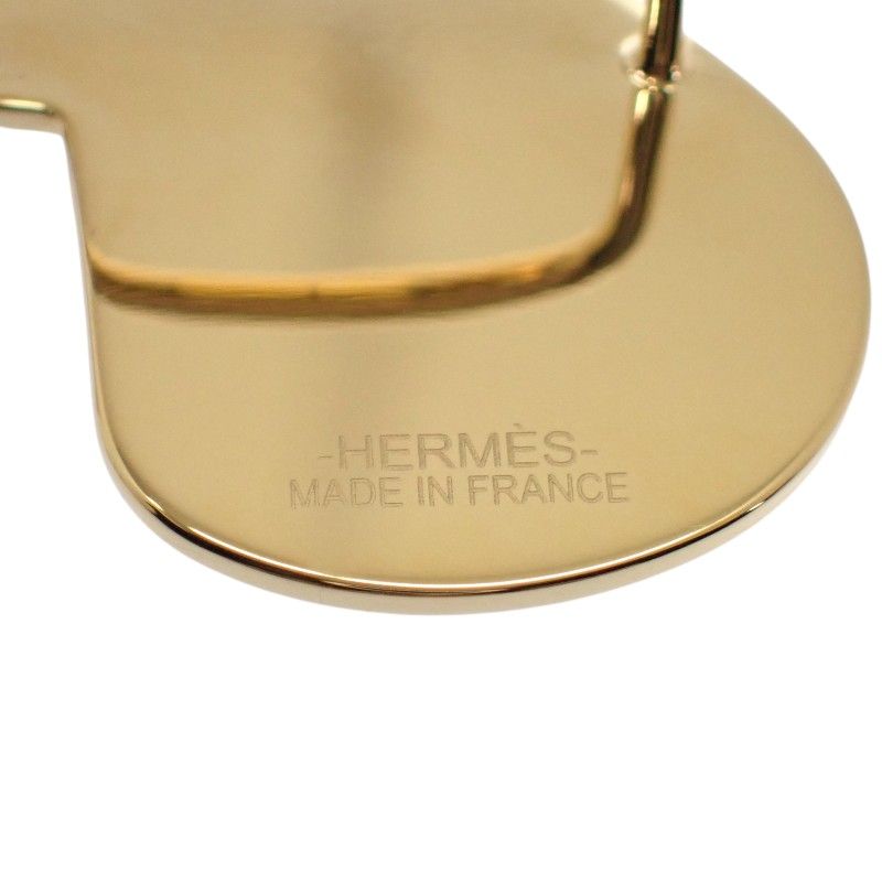 Hermes a Cheval Scarf Ring Metal Black Gold — view 7