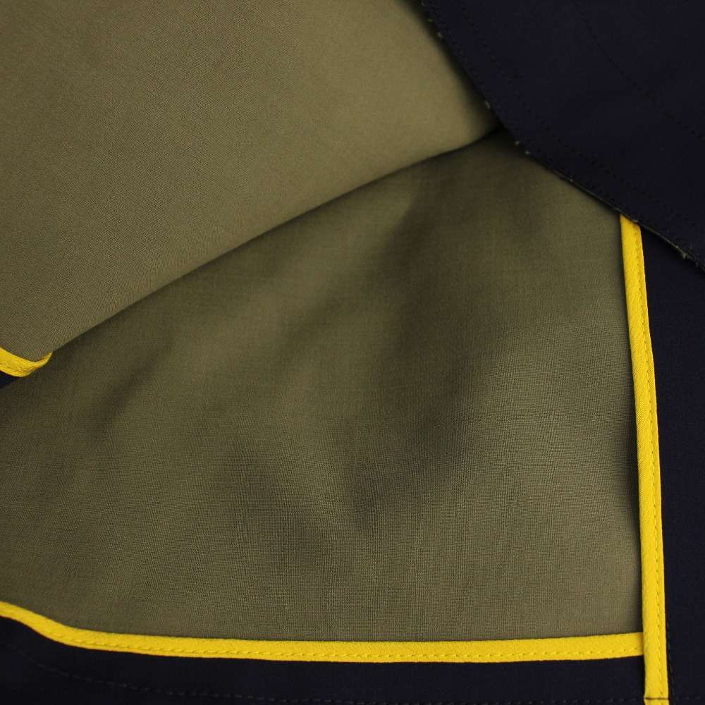 Fendi Dress Long Short Sleeve Bicolor 40 Yellow Navy B2Y — view 8