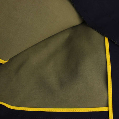 Fendi Dress Long Short Sleeve Bicolor 40 Yellow Navy B2Y — view 8