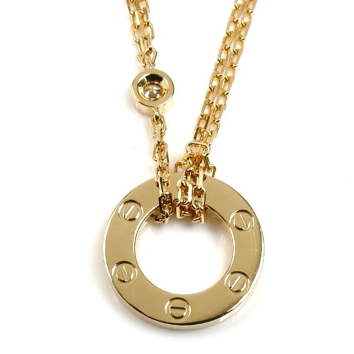 Cartier 18K Yellow Gold Love Diamond Necklace — view 3