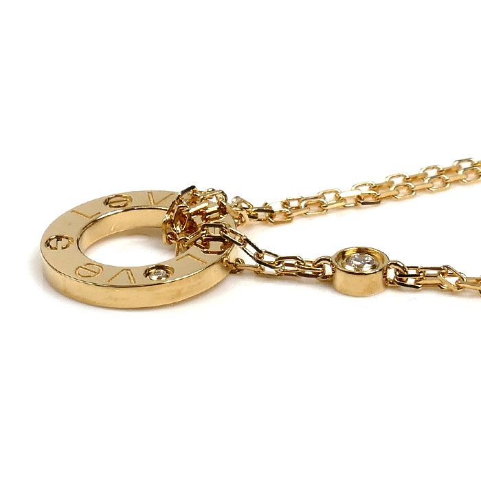 Cartier 18K Yellow Gold Love Diamond Necklace — view 2