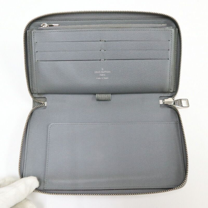 Louis Vuitton Zippy Organizer Wallet Taiga Glacier Gracia — view 4