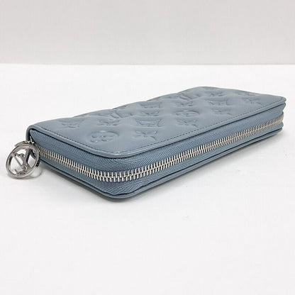 Louis Vuitton Zippy Wallet Monogram Embossed Blue Glacier — view 3