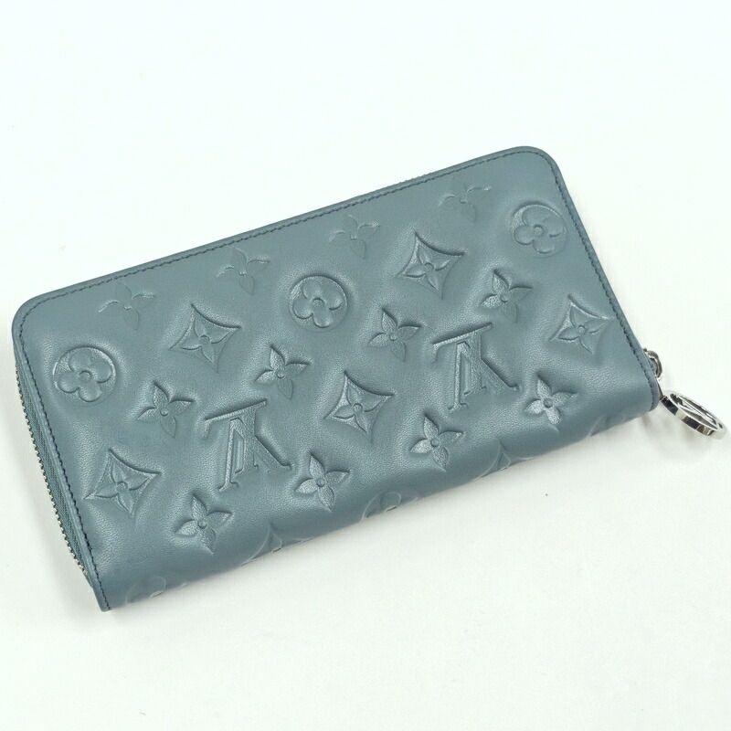 Louis Vuitton Zippy Wallet Monogram Embossed Blue Glacier — view 2