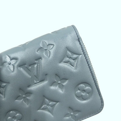 Louis Vuitton Zippy Wallet Monogram Embossed Blue Glacier — view 7