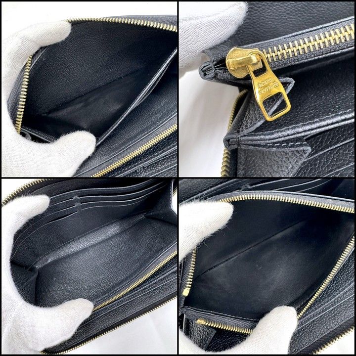Louis Vuitton Zippy Wallet Monogram Empreinte Noir Black — view 8
