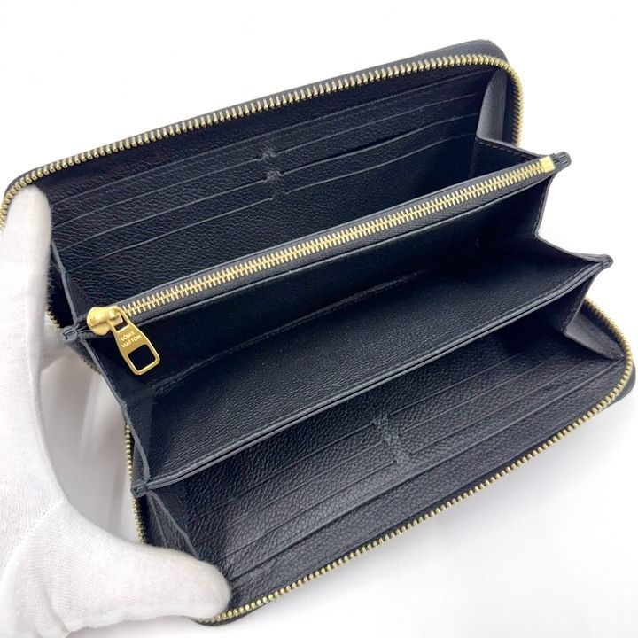Louis Vuitton Zippy Wallet Monogram Empreinte Noir Black — view 7