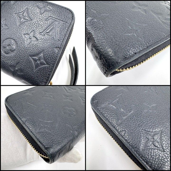 Louis Vuitton Zippy Wallet Monogram Empreinte Noir Black — view 3