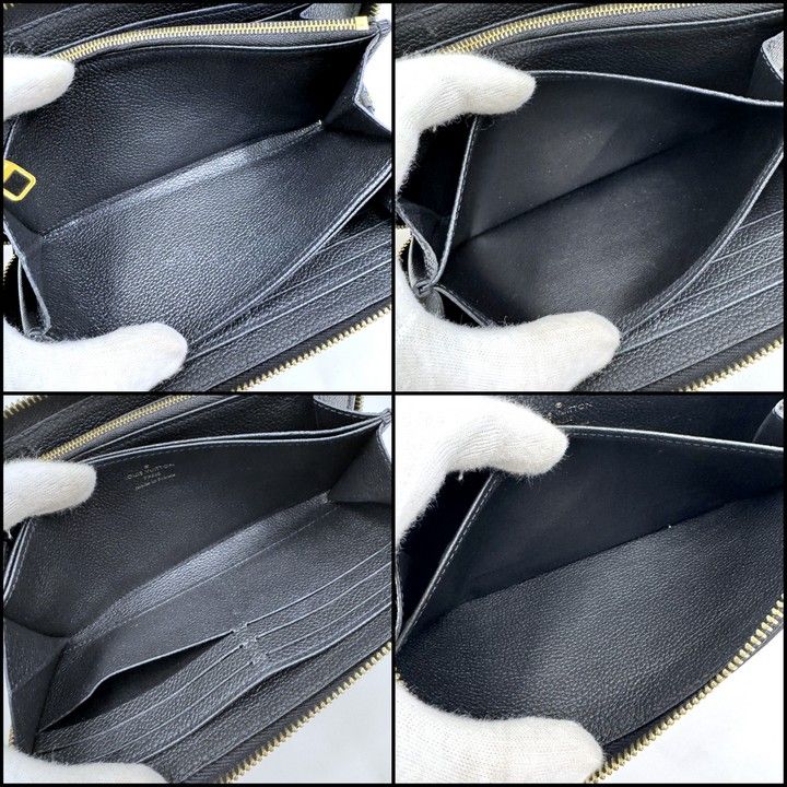 Louis Vuitton Zippy Wallet Monogram Empreinte Noir Black — view 9