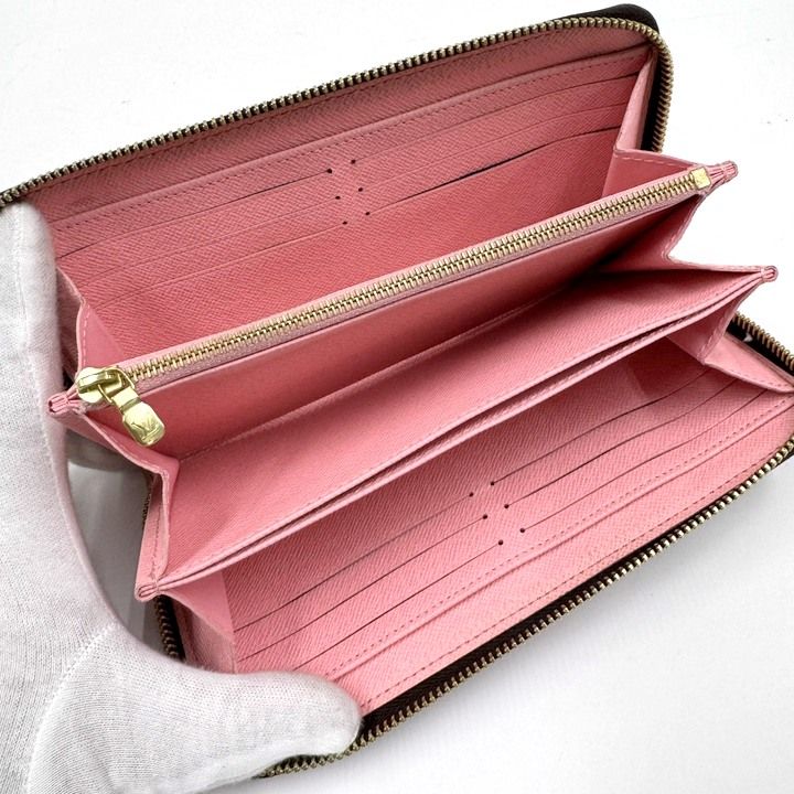 Louis Vuitton Zippy Wallet Monogram Jungle Dot Brown Pink — view 4
