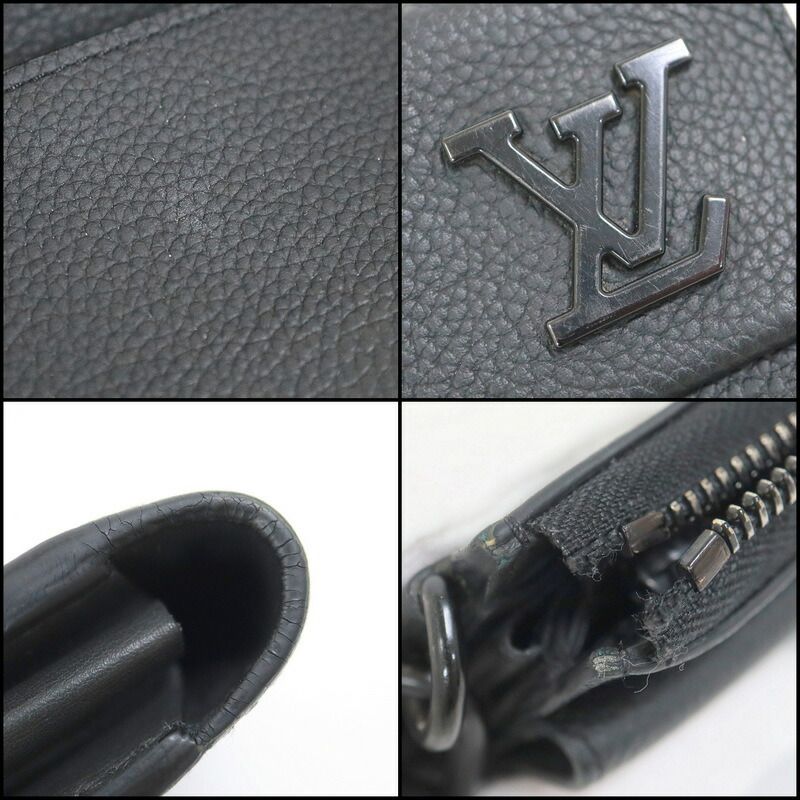 Louis Vuitton Aerogram Zippy Wallet Leather Black — view 7