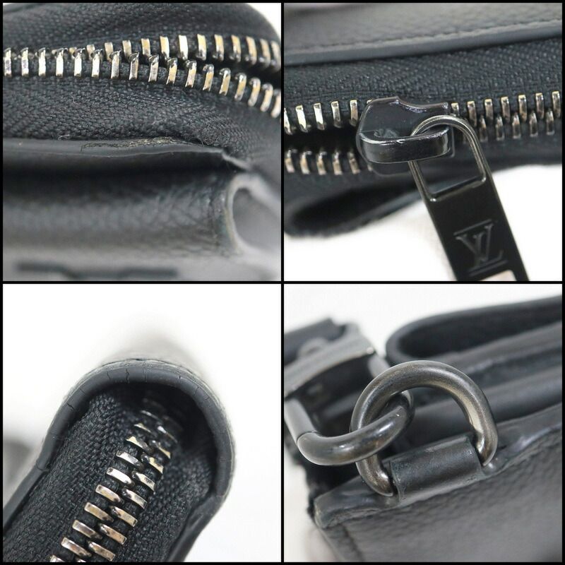Louis Vuitton Aerogram Zippy Wallet Leather Black — view 8