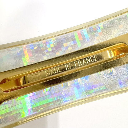 Chanel Barrette Hair Clip Clear Gold — view 8