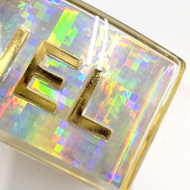 Chanel Barrette Hair Clip Clear Gold — view 5