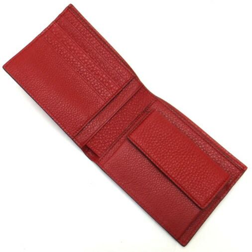 Fendi Bifold Compact Wallet Leather Red — view 3