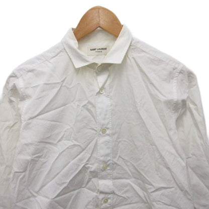 Saint Laurent Paris Broad Shirt Classic Long Sleeve 37 White — view 3