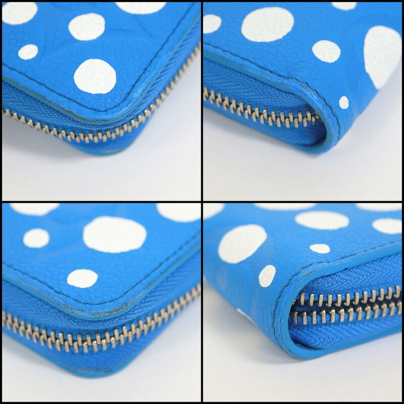 Louis Vuitton Zippy Wallet Infinity Dot Monogram Empreinte Blue Cles — view 6