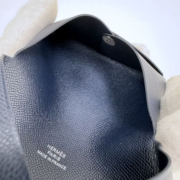 Hermes Calvi Coin Case Vo Madame Nuit — view 7