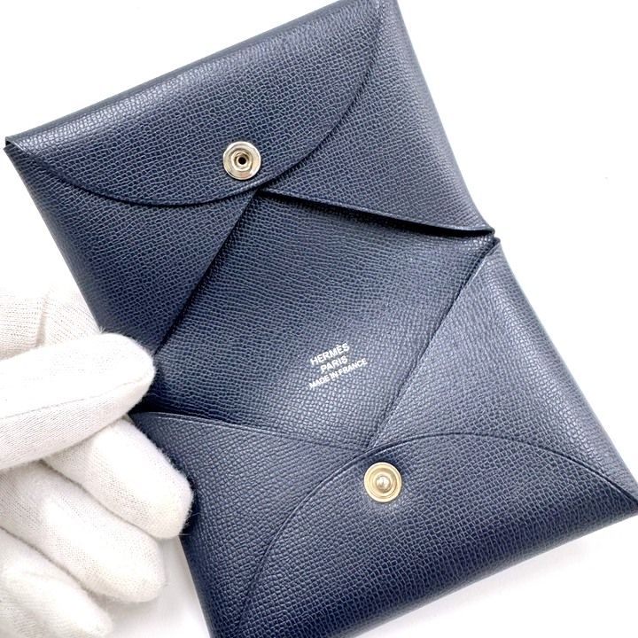 Hermes Calvi Coin Case Vo Madame Nuit — view 3