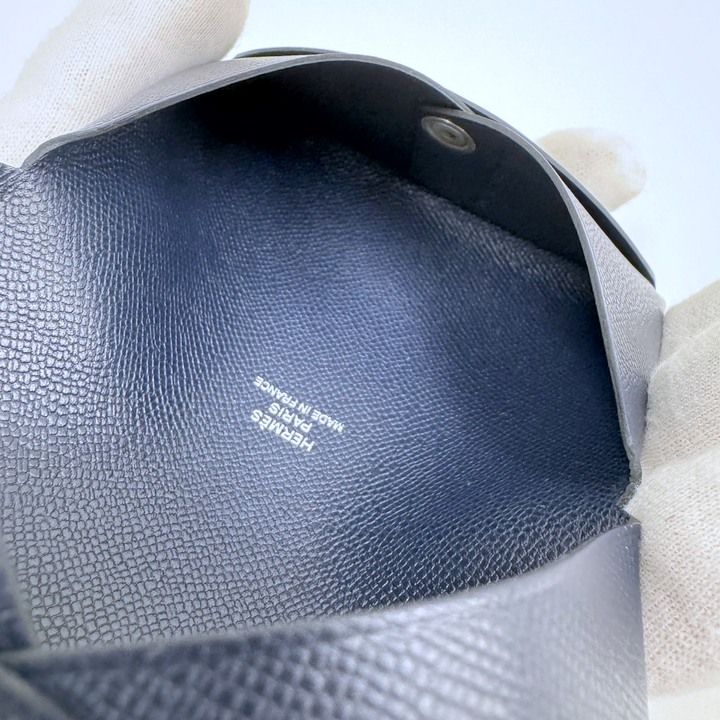 Hermes Calvi Coin Case Vo Madame Nuit — view 8