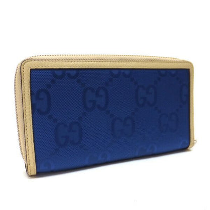 Gucci Off the Grid Zip Wallet Nylon Leather Blue Beige — view 2