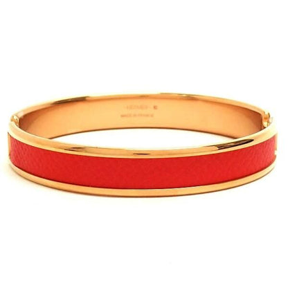 Hermes Bangle Olympe Epsom Pink Gold Plated Rose Texas X — view 3