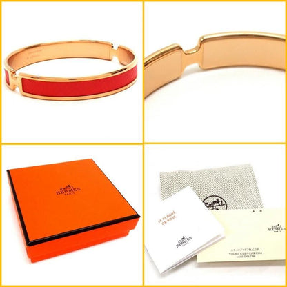 Hermes Bangle Olympe Epsom Pink Gold Plated Rose Texas X — view 4