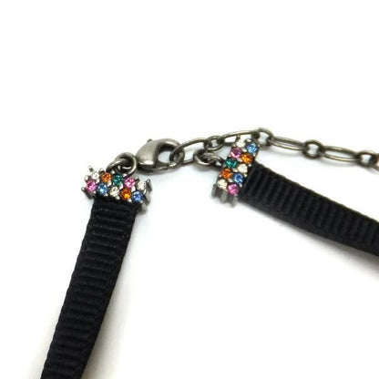 Dior Star Choker Antique Metal Black Multicolor D Porte Bonheur — view 4
