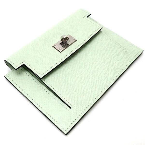 Hermes Kelly Pocket Compact Wallet Epsom Valfiz Silver — view 2