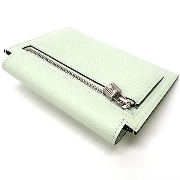 Hermes Kelly Pocket Compact Wallet Epsom Valfiz Silver — view 3