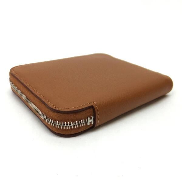 Hermes Azap Silk in Compact Wallet Color Biscuit — view 5