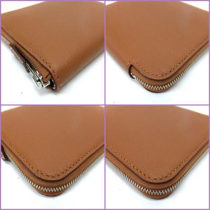 Hermes Azap Silk in Compact Wallet Color Biscuit — view 6
