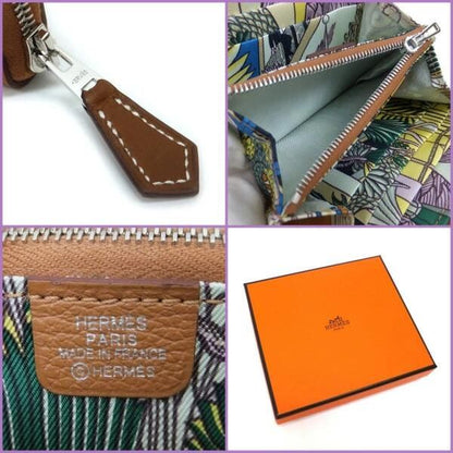 Hermes Azap Silk in Compact Wallet Color Biscuit — view 7