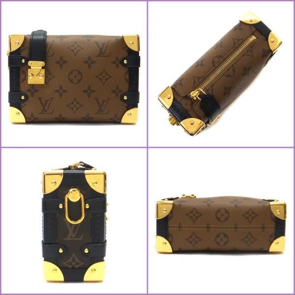 Louis Vuitton Side Trunk PM Shoulder Bag Monogram Reverse Brown — view 4