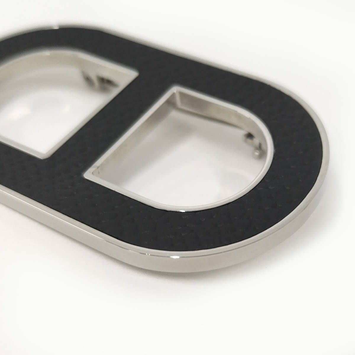 Hermes Brooch Chaine D'ancre Black Silver — view 3
