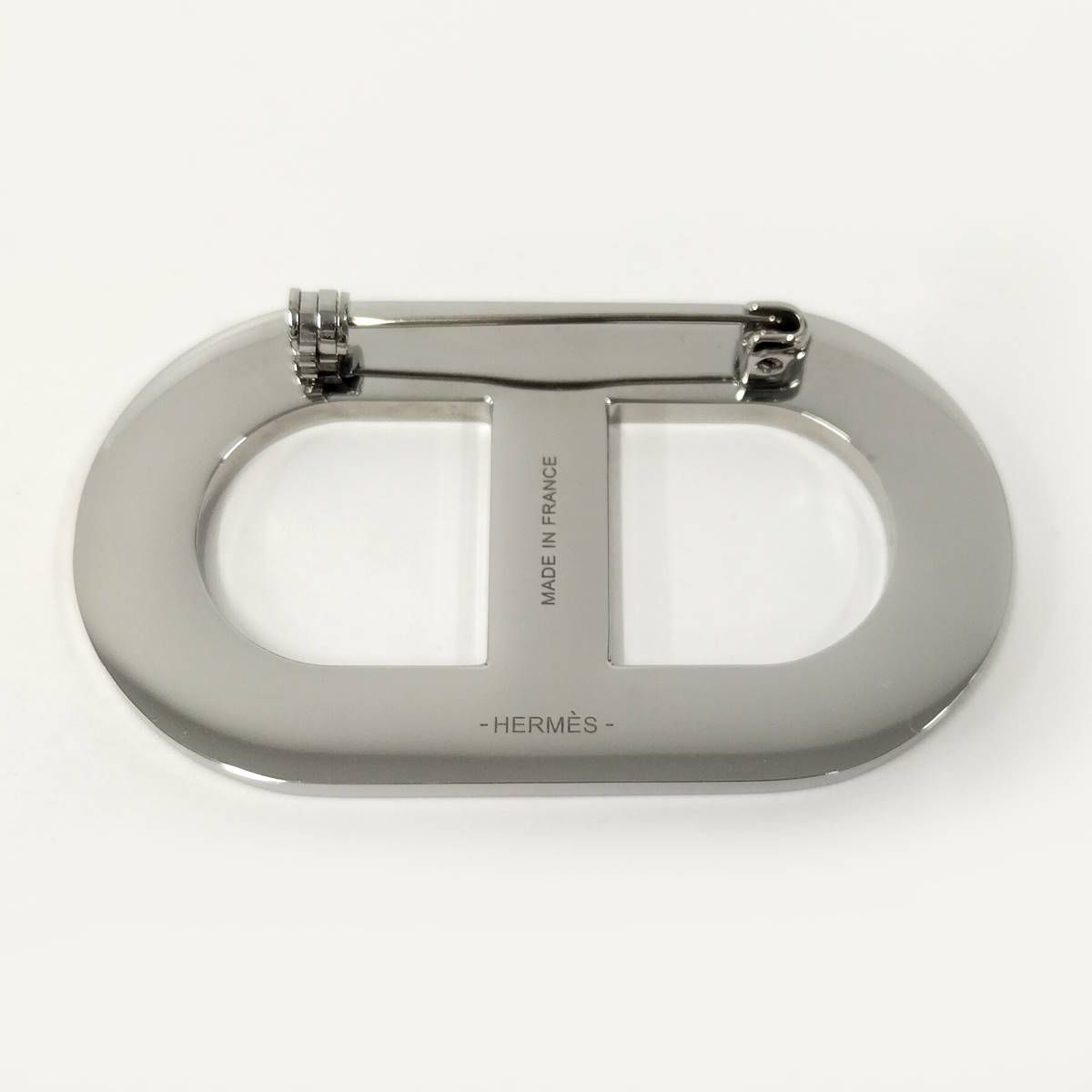 Hermes Brooch Chaine D'ancre Black Silver — view 2