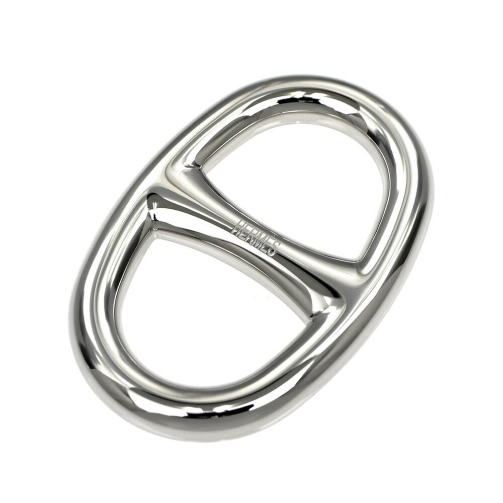Hermes Scarf Ring Chaine D'ancre Permanent Brass Palladium Silver — view 2
