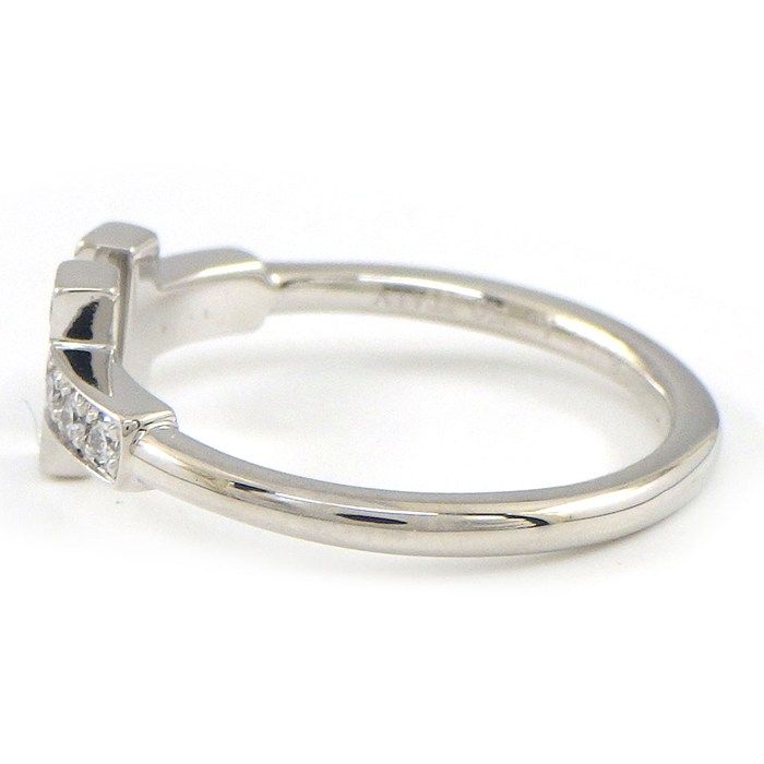 Tiffany & Co. Ring T Wire Diamond Total 18K White — view 2