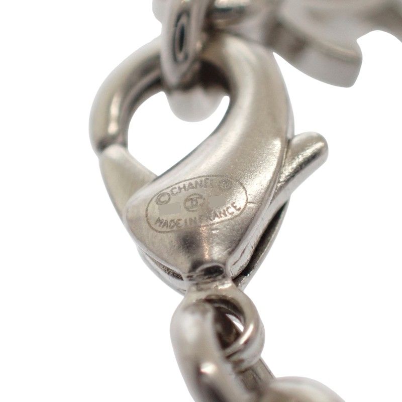 Chanel CC Logo Long Necklace Metal Silver — view 8