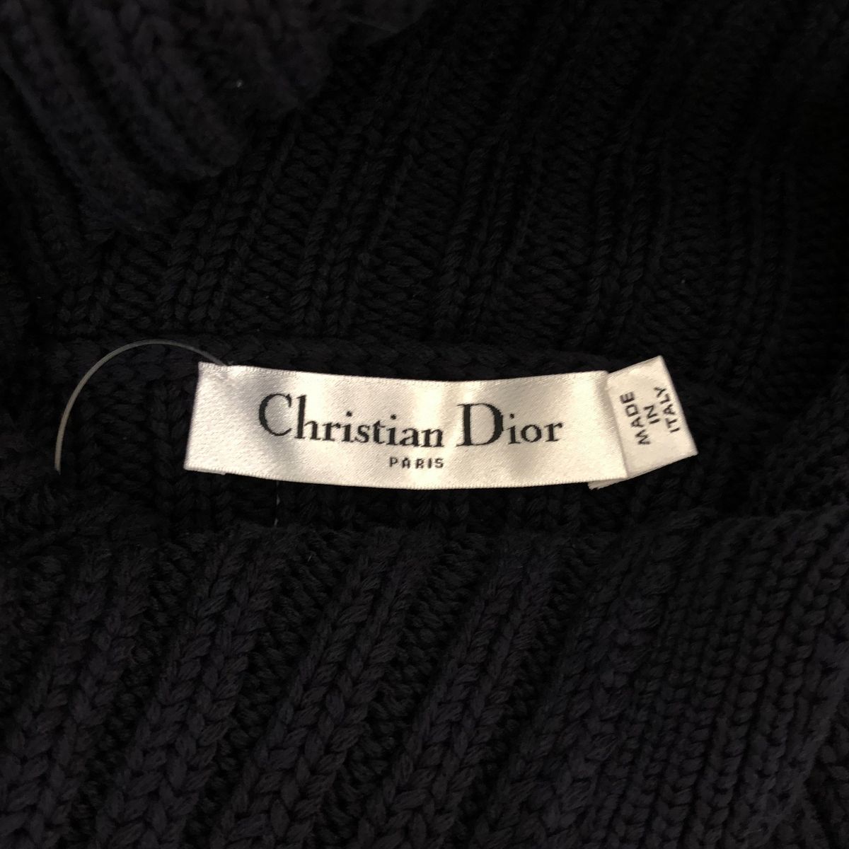 Dior Mariniere D Stripe Turtleneck Border Button Knit 34 Navywhite — view 5
