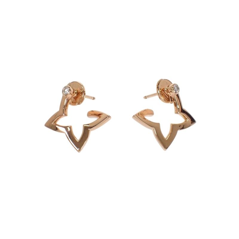 Louis Vuitton Hoop Earrings Ombre Blossom Of Pink — view 2