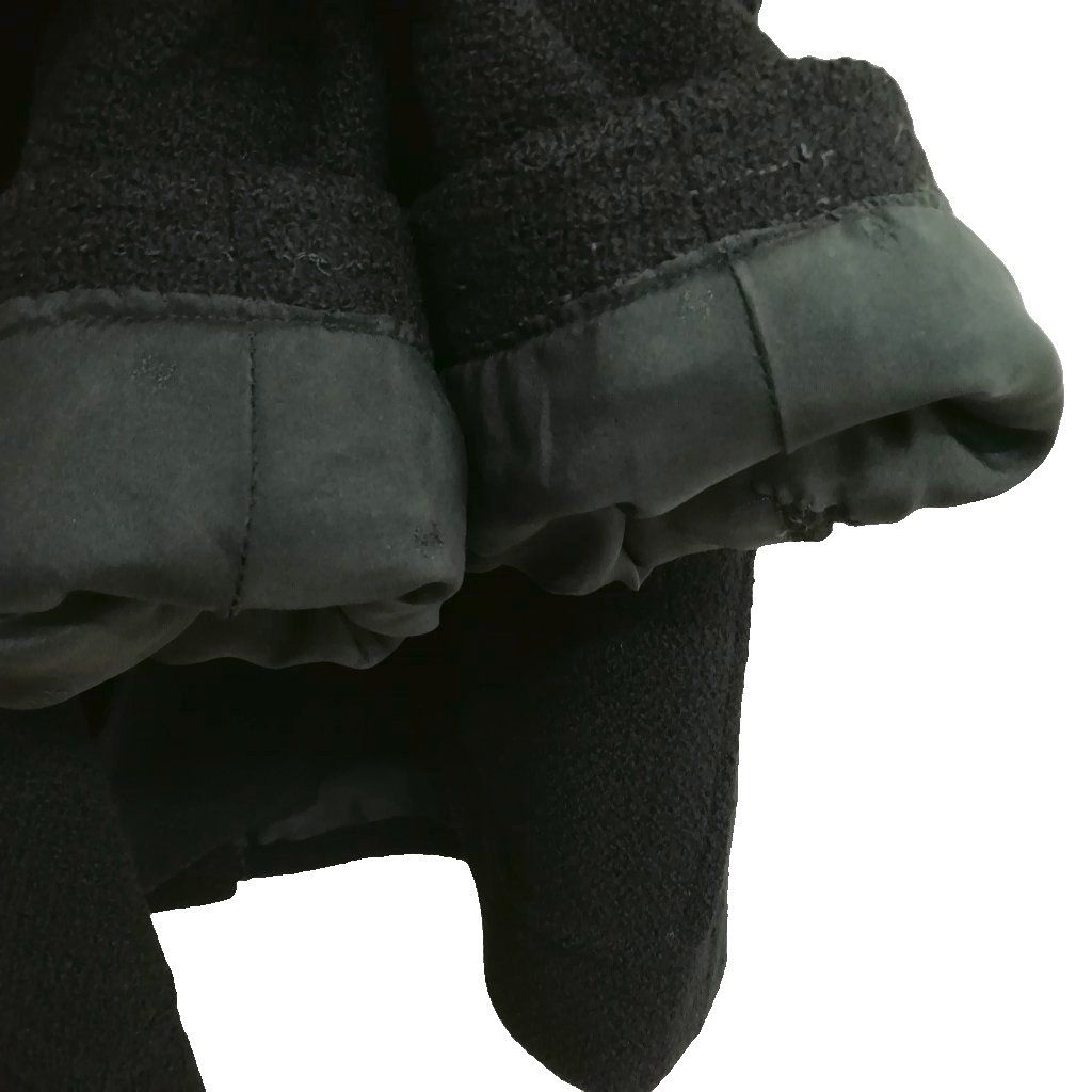 Chanel Vintage Coco Coin Button Double Breasted Jacket Coat Black — view 7