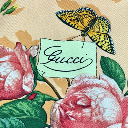 Gucci Floral Silk Scarf Multicolor Large Size With Box — view 7