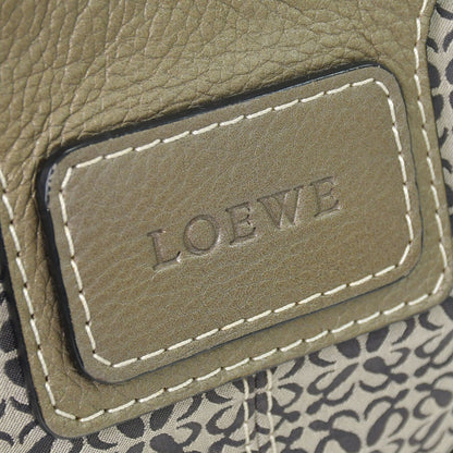 Loewe New Road Line Anagram Bag Silver Canvas Leather Gold — view 5